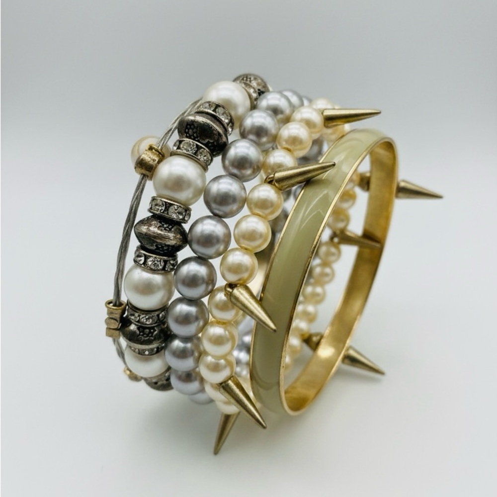 Mixed Bracelet Jewelry Set of Five Seasonal Whispers , J. Crew and Misc